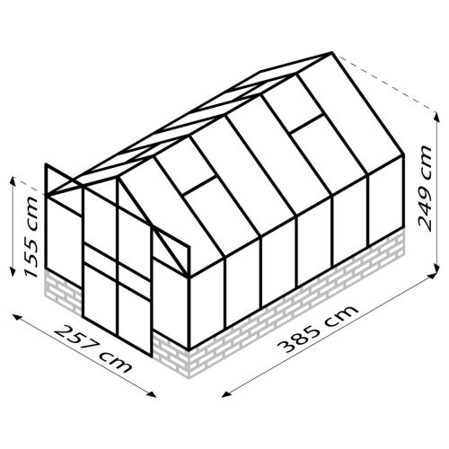 szklarnia VITAVIA CASSANDRA 9900 szkło 3 mm czarna