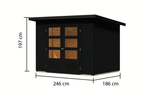 dřevěný domek KARIBU STOCKACH 3 (10254) černý