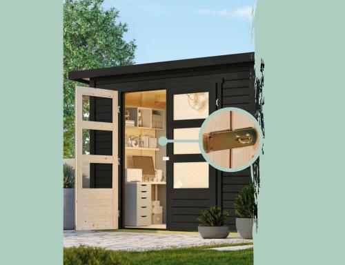 dřevěný domek KARIBU STOCKACH 3 (10254) černý