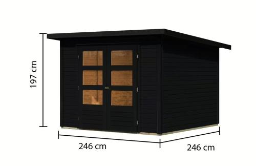 dřevěný domek KARIBU STOCKACH 4 (10933) černý