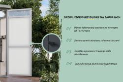domek ogrodowy narzędziowy KARIBU OSTEN 1,5 (12509) antracyt