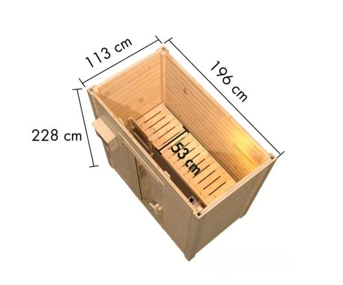 sauna fińska KARIBU HYTTI 0 (355) natur