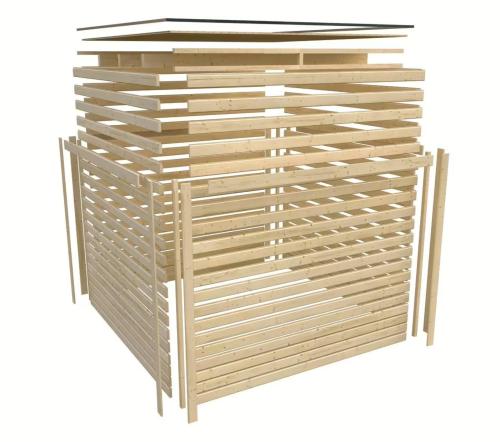 finská sauna KARIBU ARES 2 (265) antracit / šedá