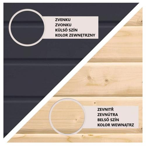 finská sauna KARIBU ARES 3 (335) antracit / šedá