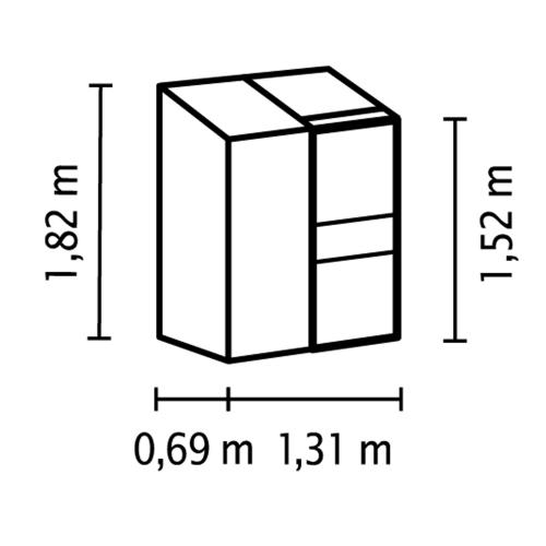 skleník VITAVIA IDA 900 PC 4 mm strieborný