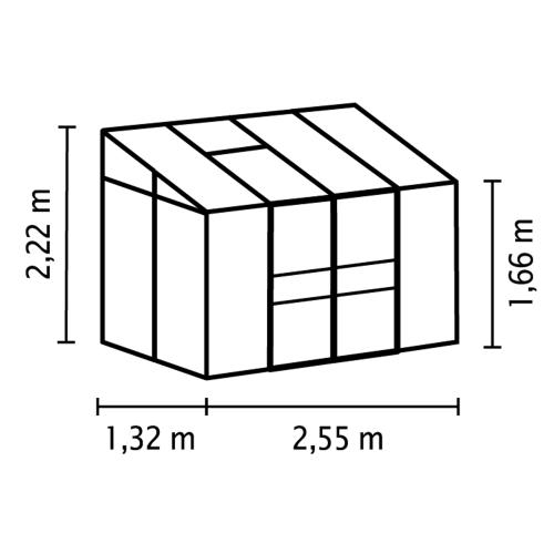 skleník VITAVIA IDA 3300 PC 6 mm zelený