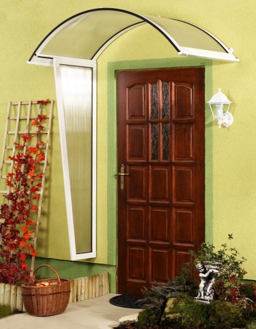 aluminiowy daszek nad drzwi LANITPLAST ONYX 250/75 biały