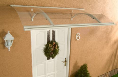 aluminiowy daszek nad drzwi LANITPLAST OLOR 160/87 biały