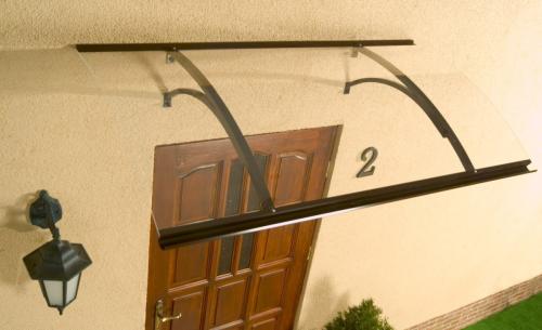 aluminiowy daszek nad drzwi LANITPLAST OLOR 160/87 brązowy